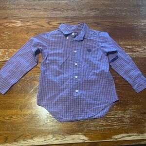 Chaps Kids Button Down Shirt - Blue and Red Plaid
